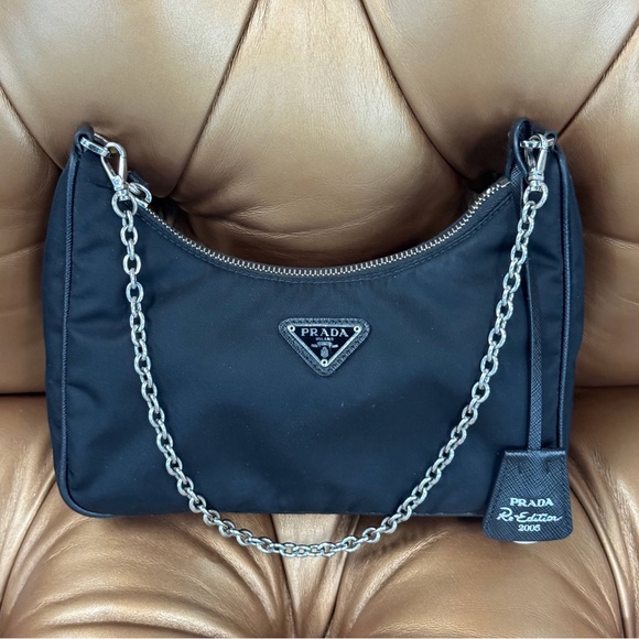 Prada Milano Re-edition cloth black in Nylon 2005 Econyl 100% Hand-Shoulder Mini - Picture 1 of 14